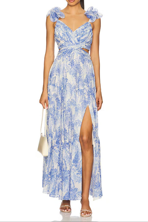 Breezy | Floral V-neck Maxi Dress