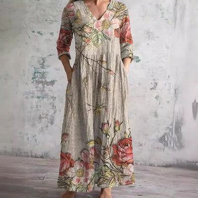 Luna | Elegant Maxi Orchid Dress