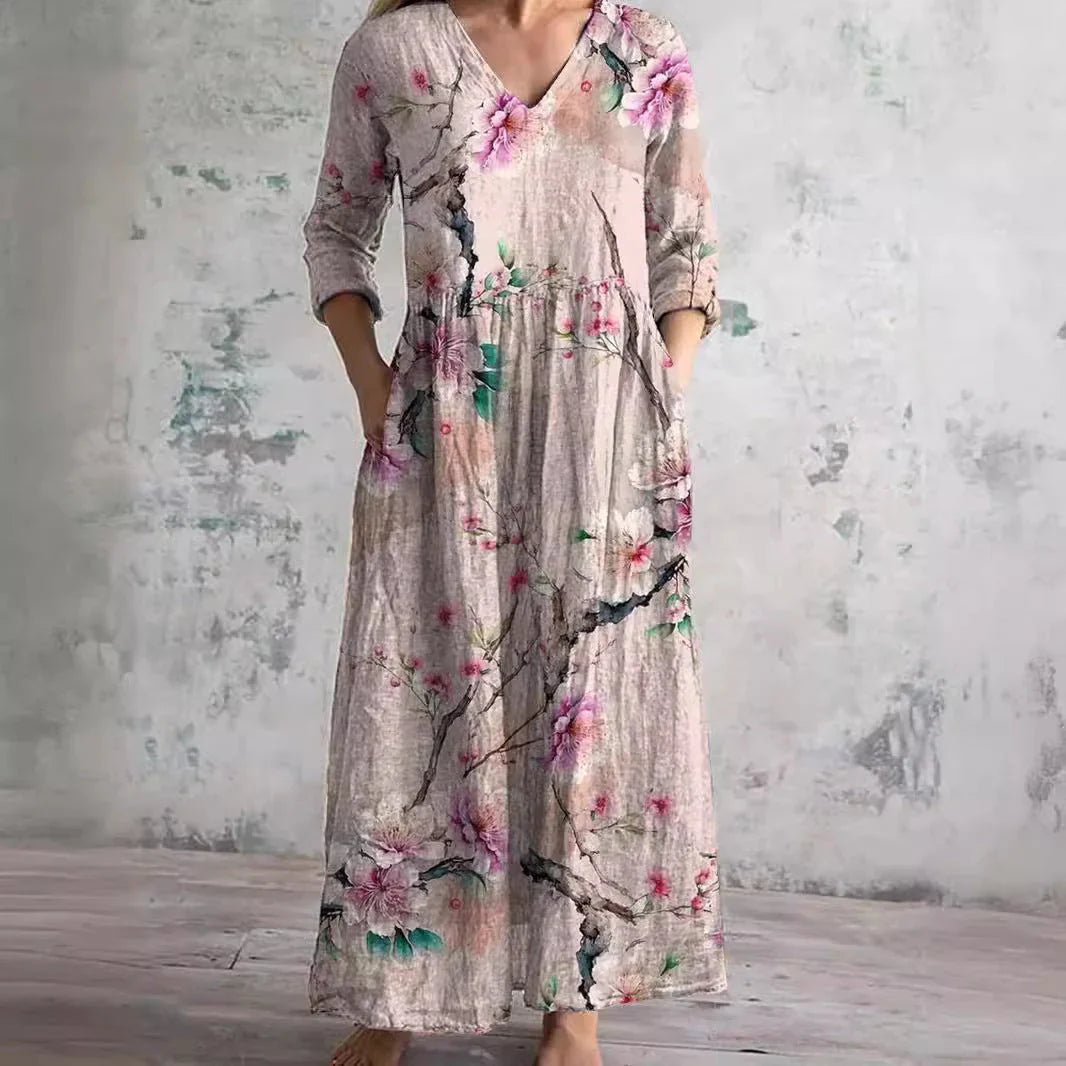 Luna | Elegant Maxi Orchid Dress