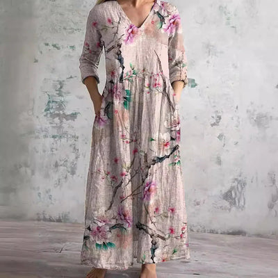Luna | Elegant Maxi Orchid Dress