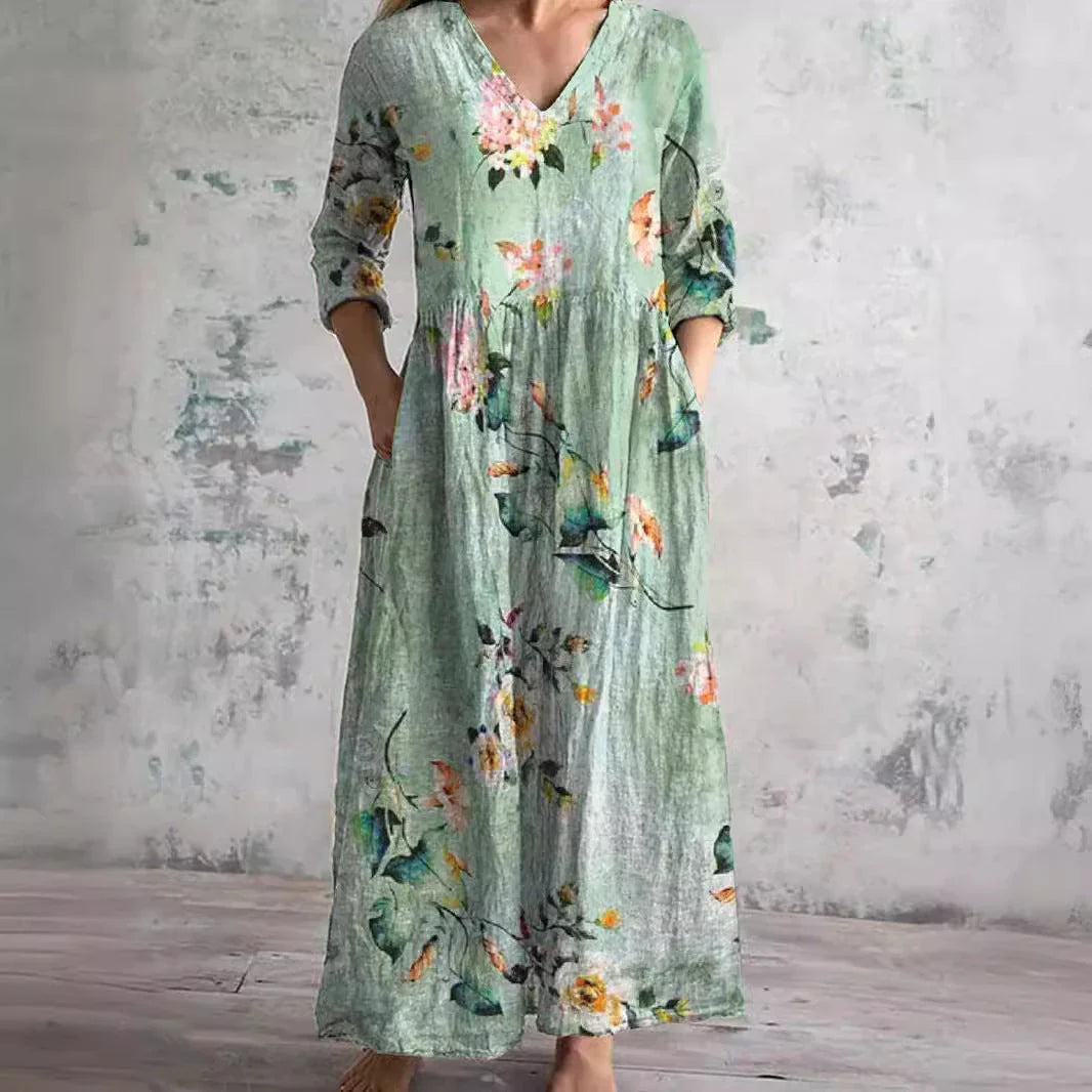 Luna | Elegant Maxi Orchid Dress