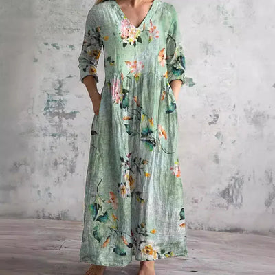 Luna | Elegant Maxi Orchid Dress