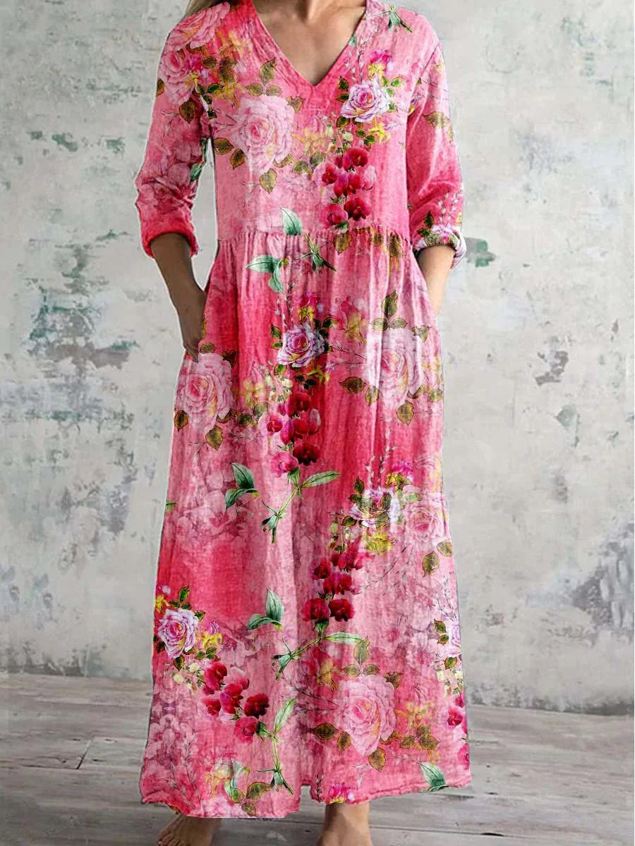 Luna | Elegant Maxi Orchid Dress