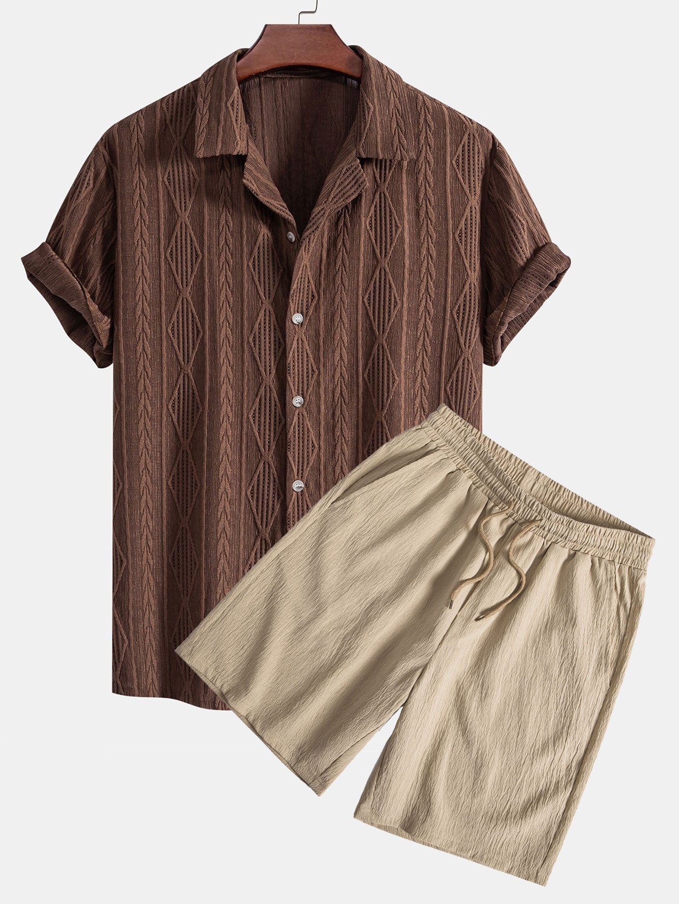 Koa | Stylish Jacquard Shirt Set