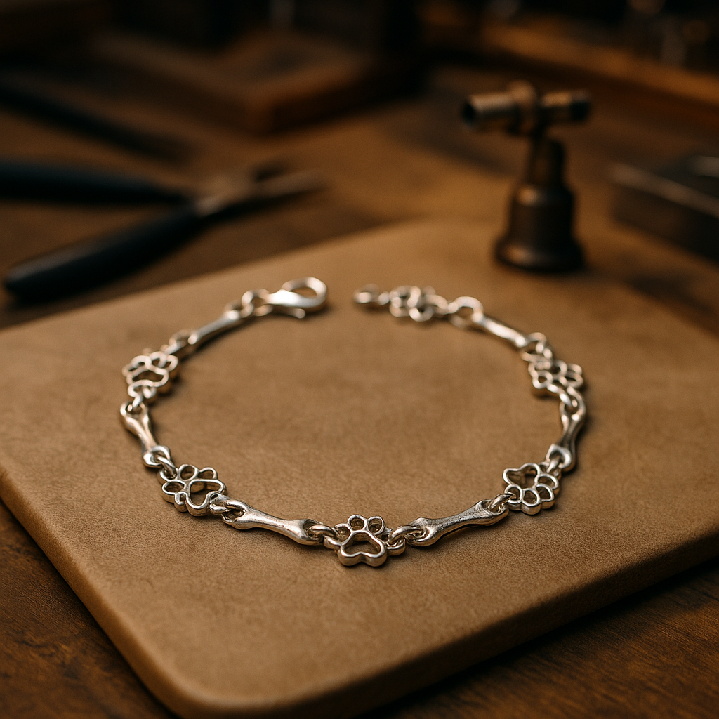 Pawsome | Silver Dog Charm Bracelet