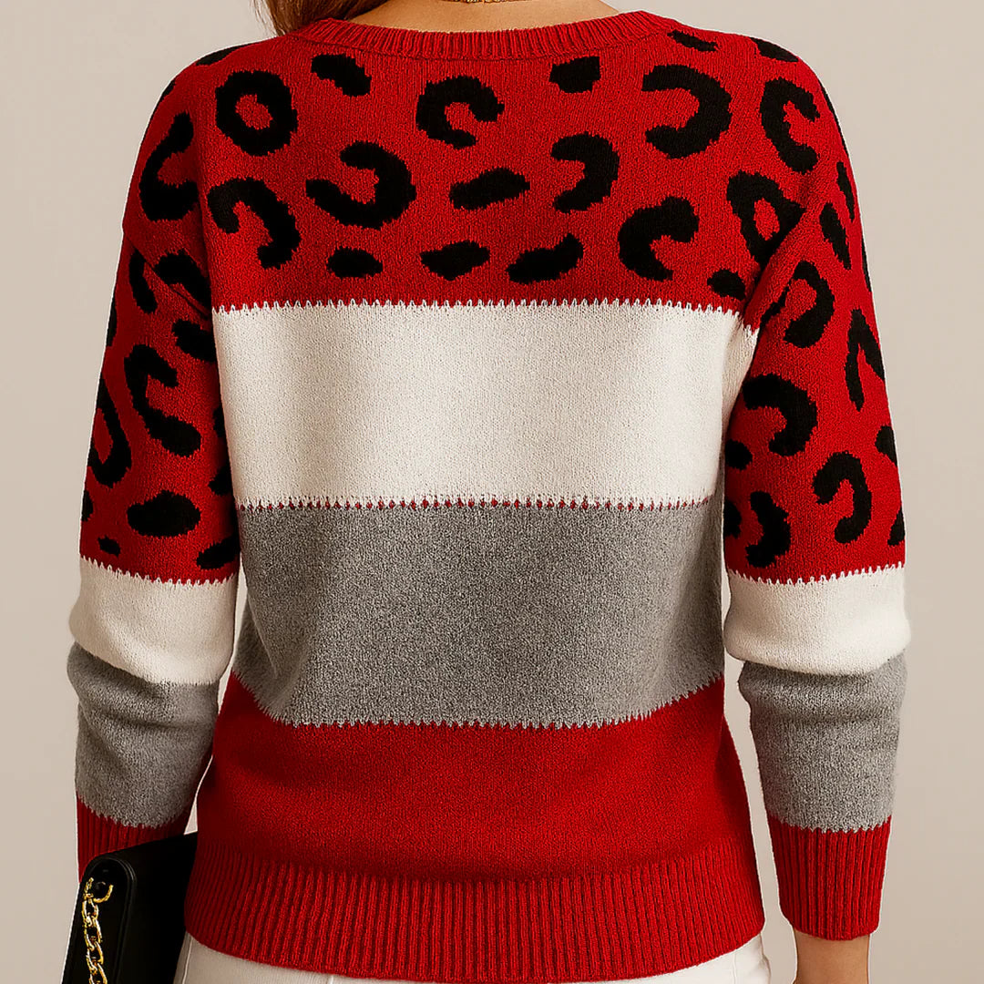 Mila | Cozy Leopard Print Sweater
