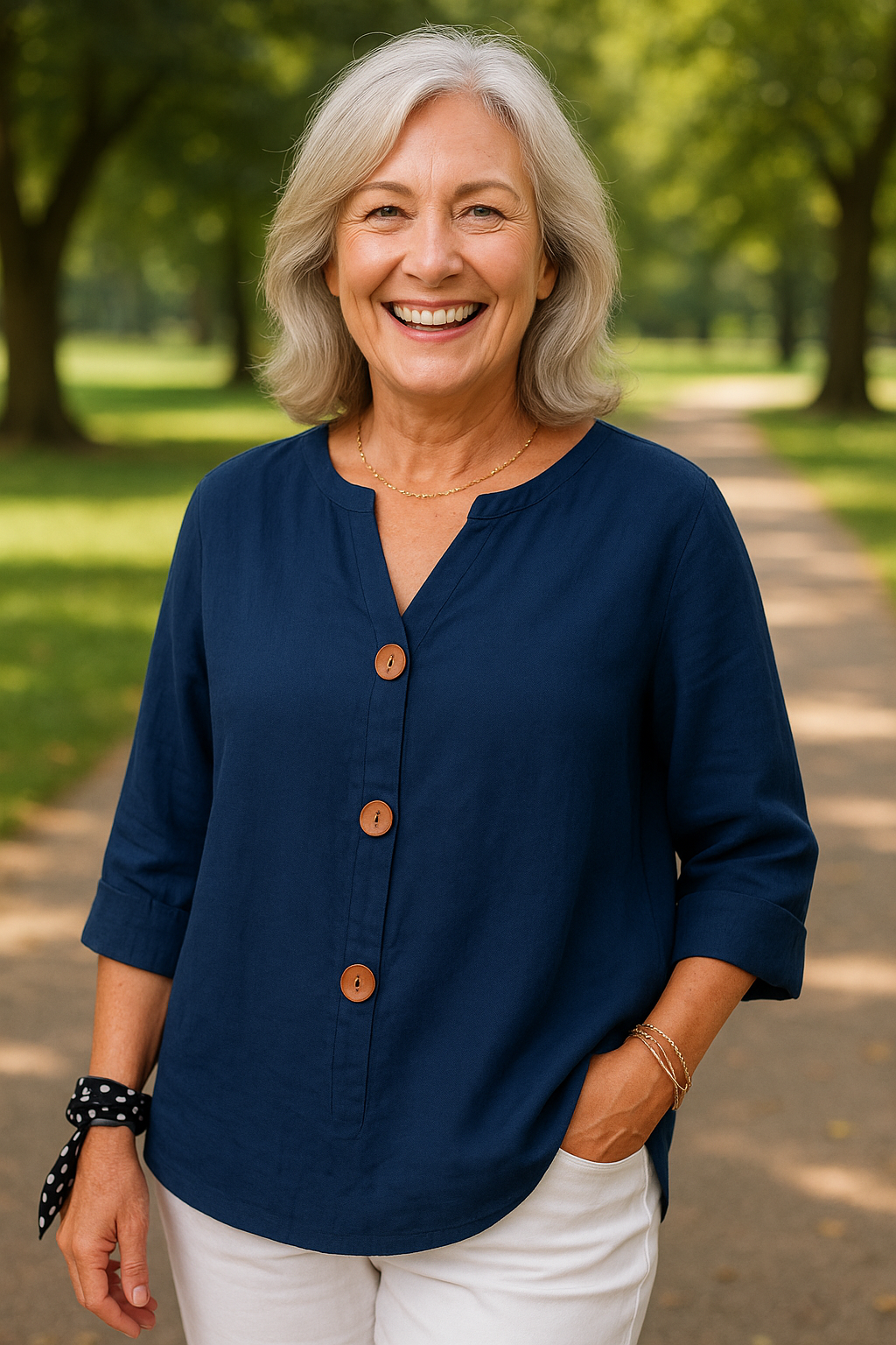 Sage | Effortless Cotton-Linen Blouse