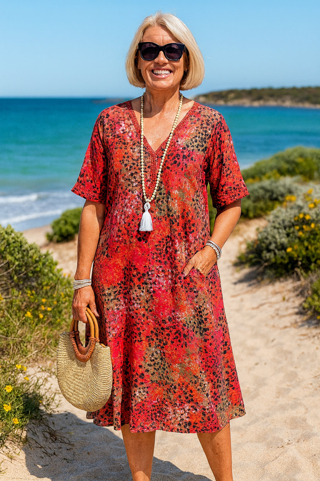 Nora | Chic Tummy-Control Midi Dress