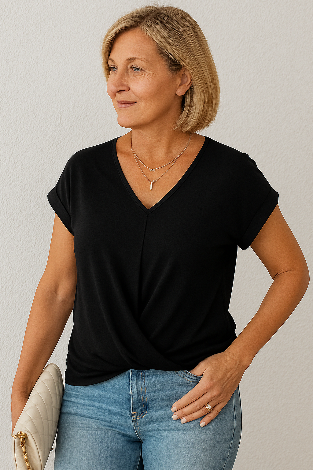 Luna | Elegant Twist-Front Top
