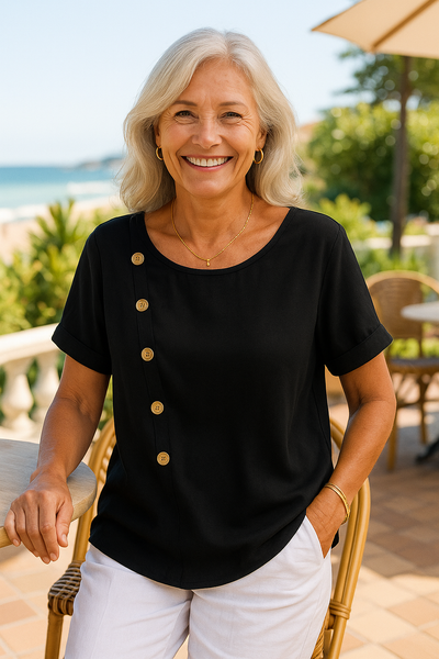 Mira | Chic Button Detail Blouse