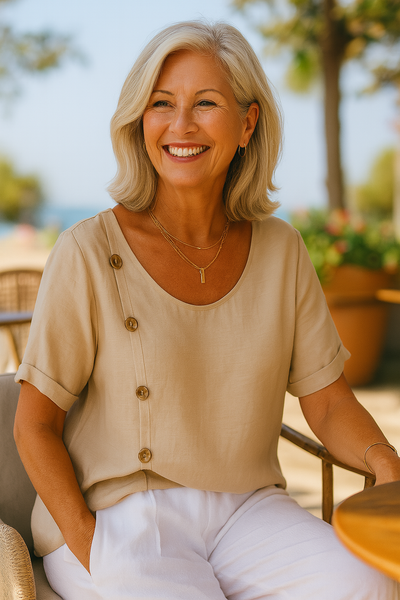 Mira | Chic Button Detail Blouse