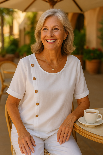 Mira | Chic Button Detail Blouse