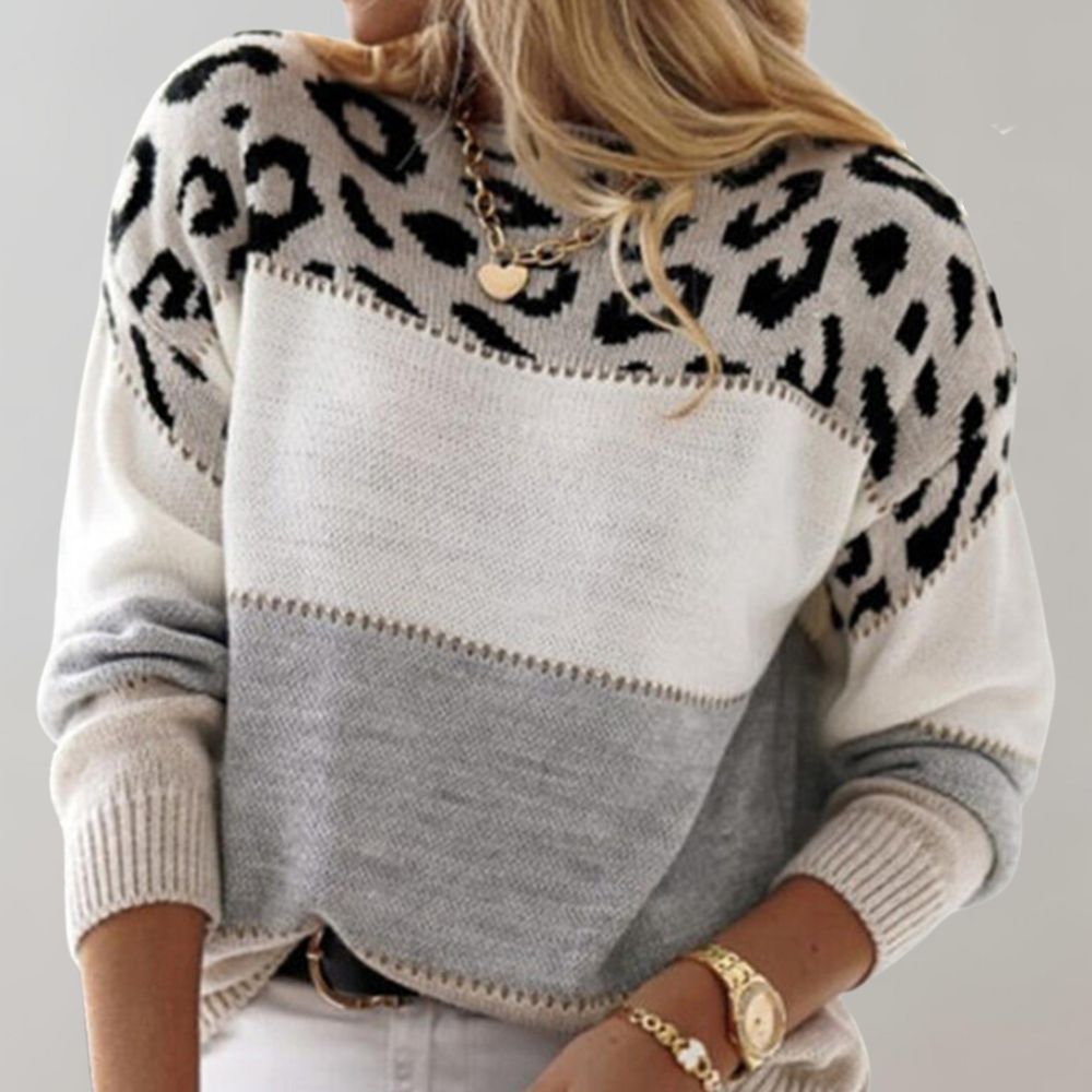 Kira | Chic Leopard Knit Sweater