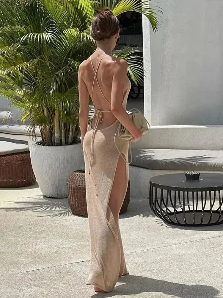 Sable | Sheer Backless Beach Dress