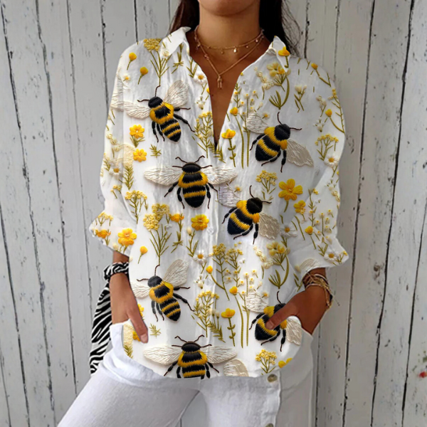 Nova | Elegant Golden Bee Blouse