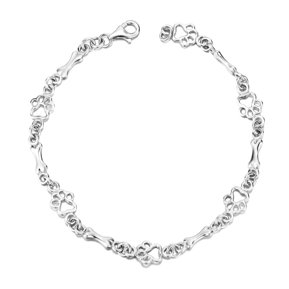 Pawsome | Silver Dog Charm Bracelet