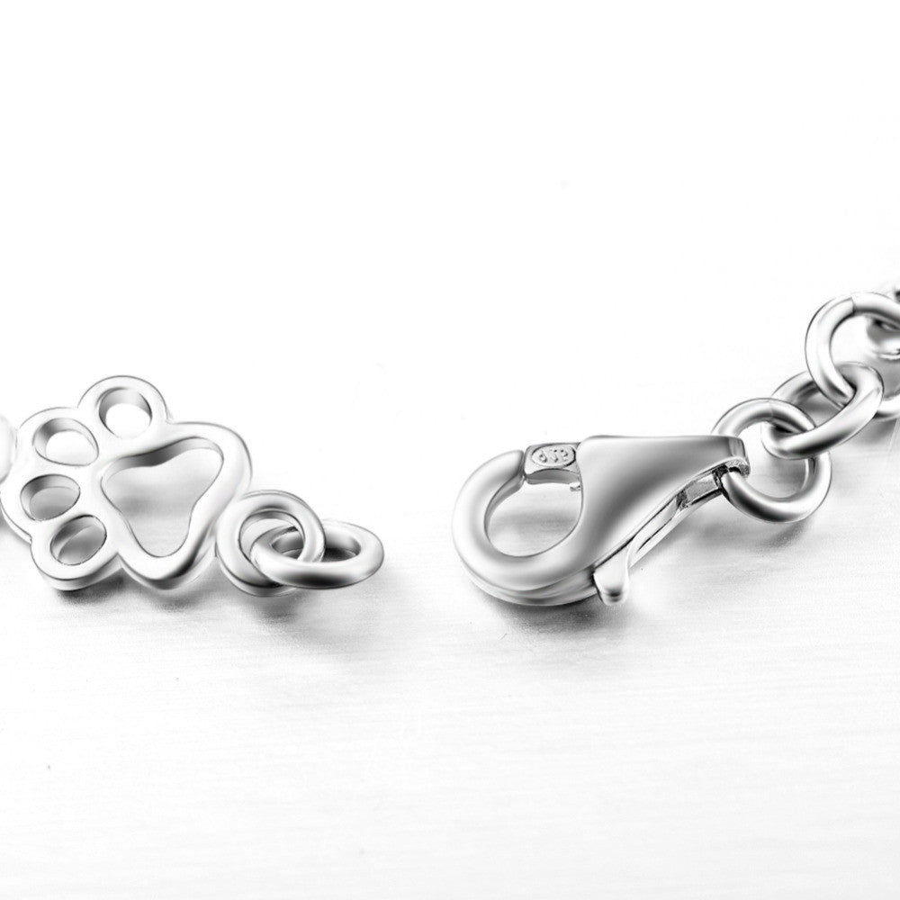 Pawsome | Silver Dog Charm Bracelet