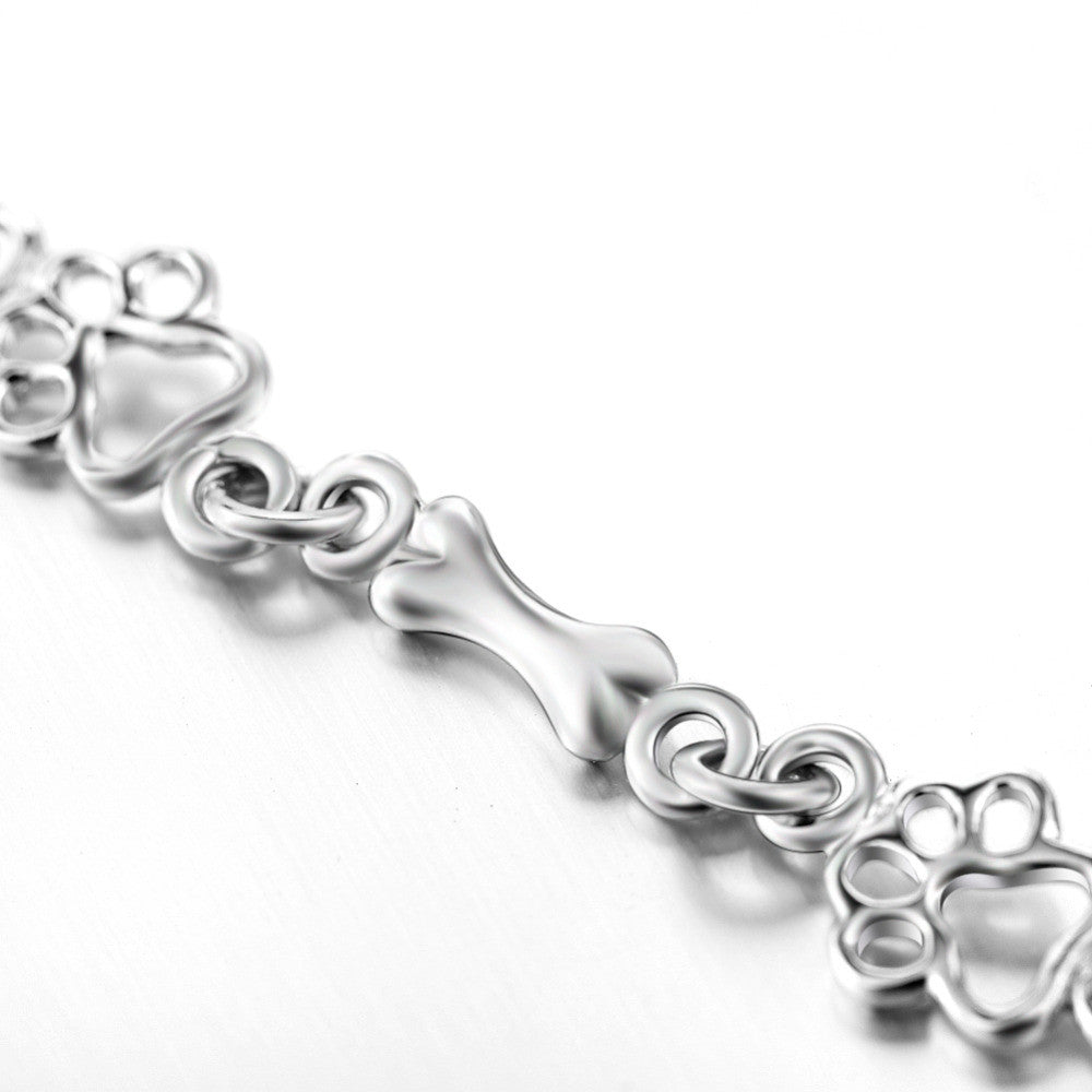 Pawsome | Silver Dog Charm Bracelet