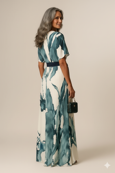 Mira | Vibrant Watercolour Maxi Dress