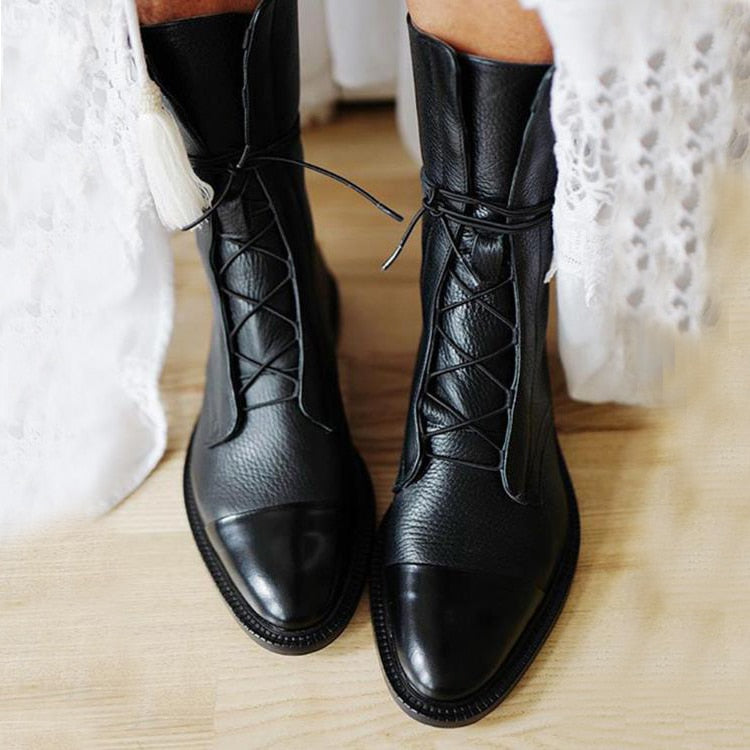 Nala | Chic Leather Ankle Boots