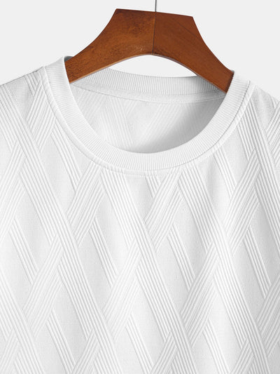 Aura | Stylish Jacquard T-Shirt Set