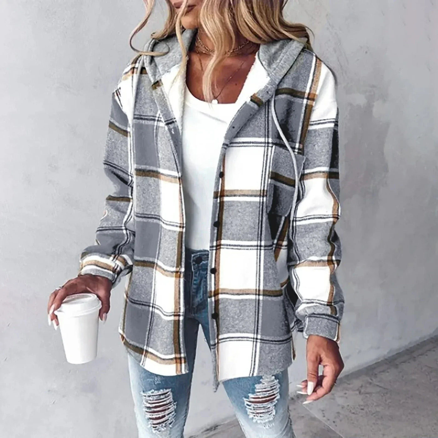 Cleo | Warm Plaid Jacket