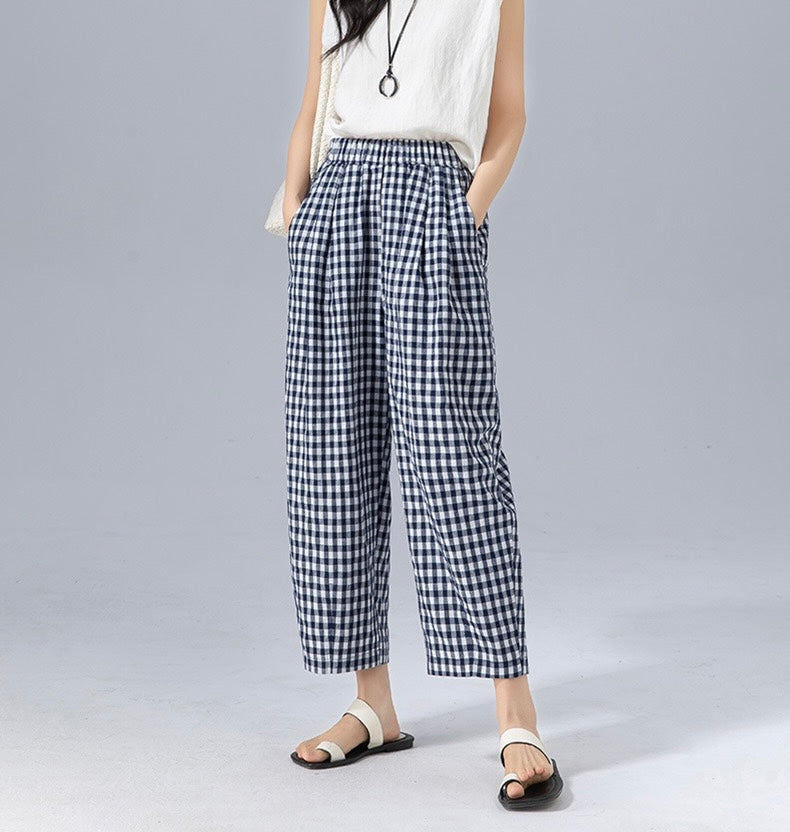 Nora | Chic Gingham Trousers
