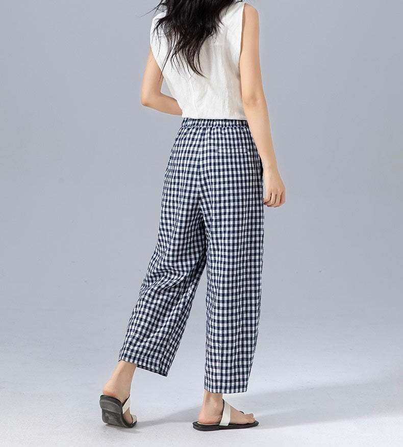 Nora | Chic Gingham Trousers
