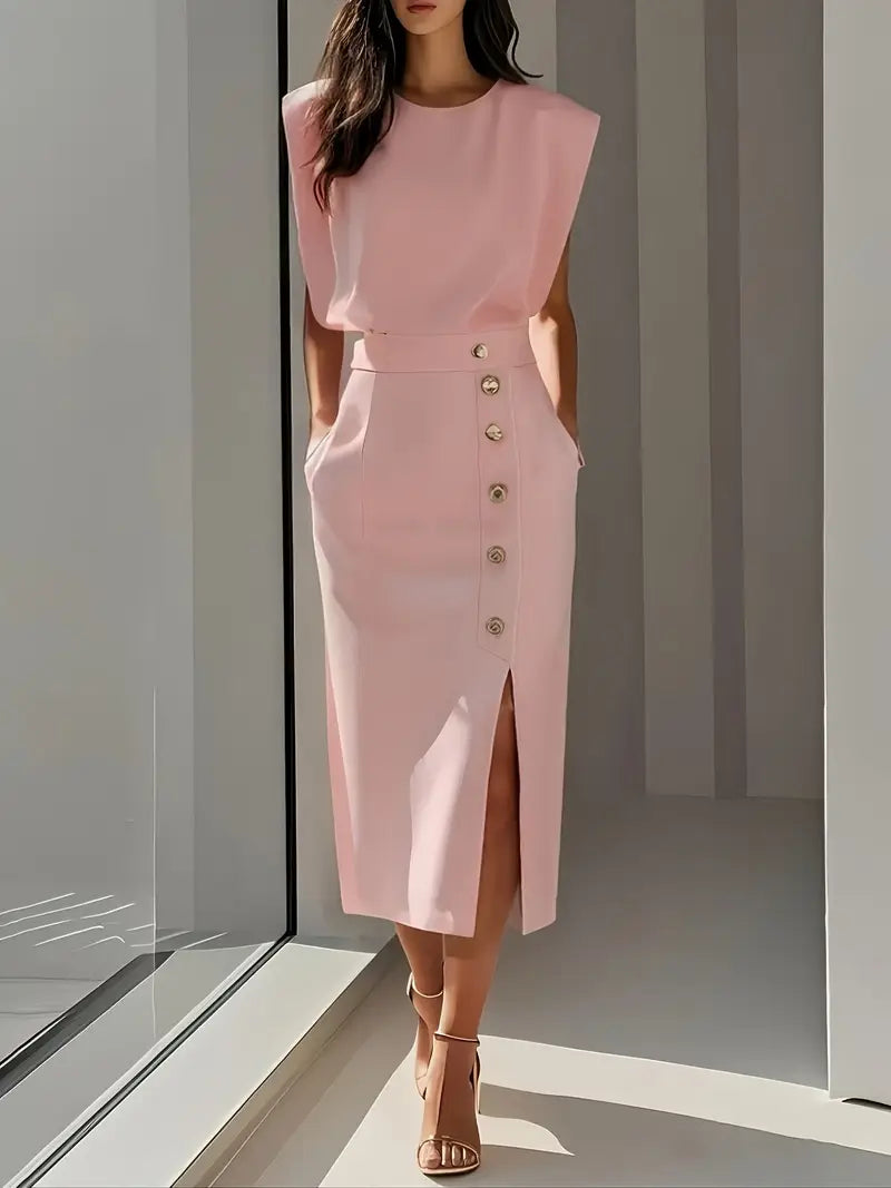 Zara | Chic Midi Dress Slit