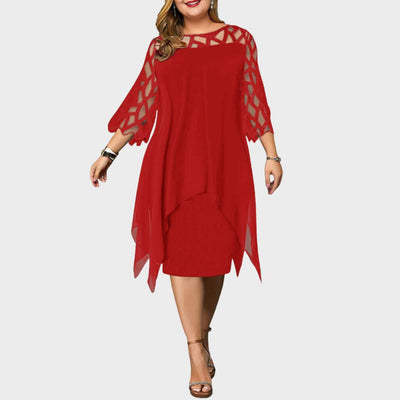 Ffara | Stylish Plus Size Midi Dress