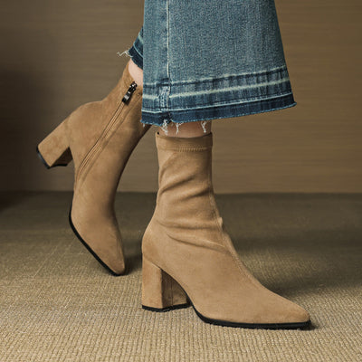 Zara | Luxe Suede Ankle Boots