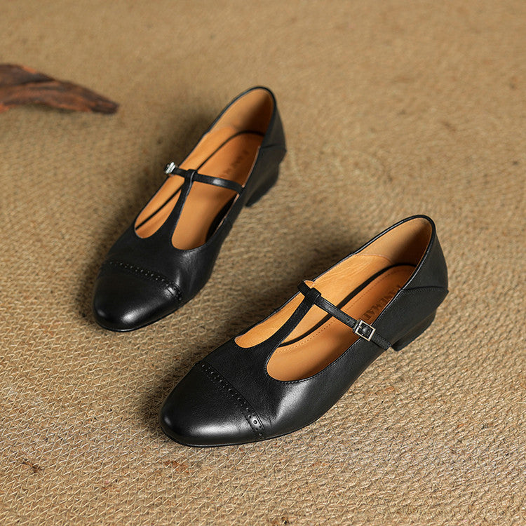 Ella | Luxe Leather Ballet Flats