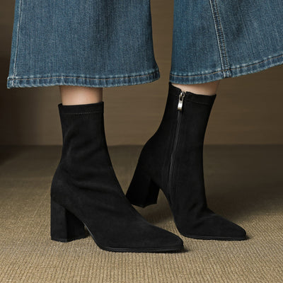Zara | Luxe Suede Ankle Boots