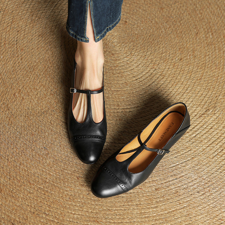 Ella | Luxe Leather Ballet Flats