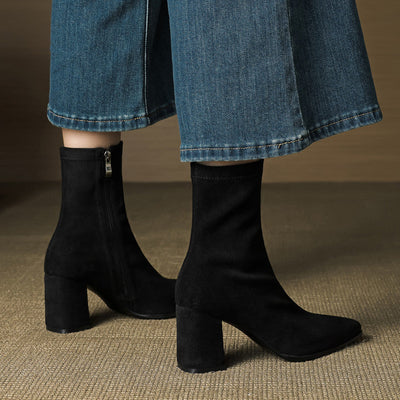 Zara | Luxe Suede Ankle Boots