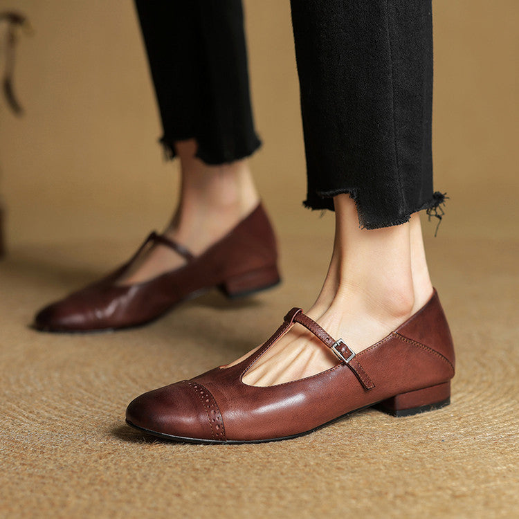 Ella | Luxe Leather Ballet Flats