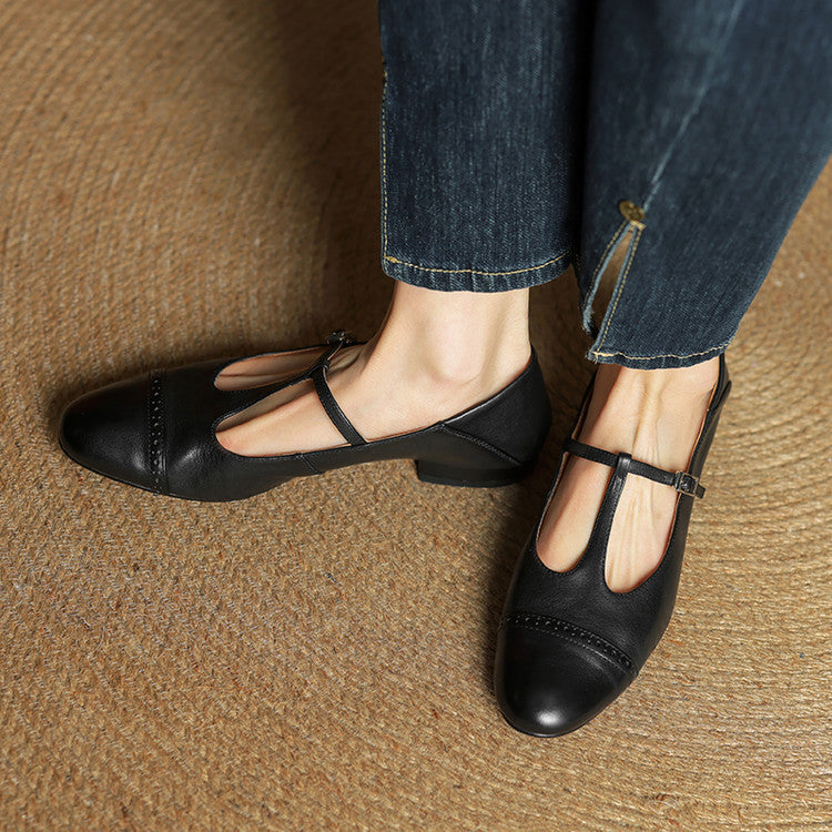 Ella | Luxe Leather Ballet Flats