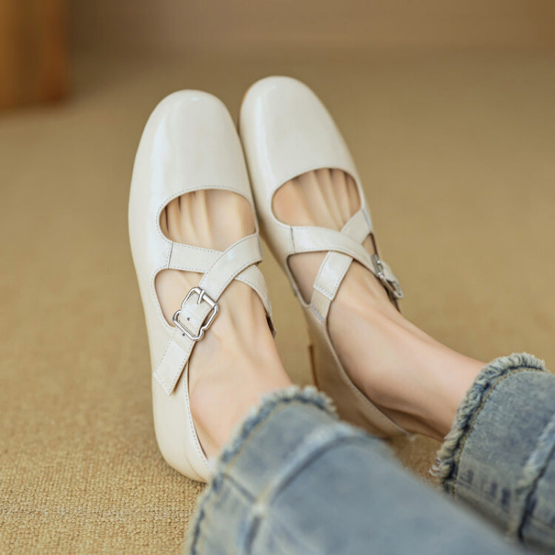 Kylie | Luxurious Leather Ballet Shoes