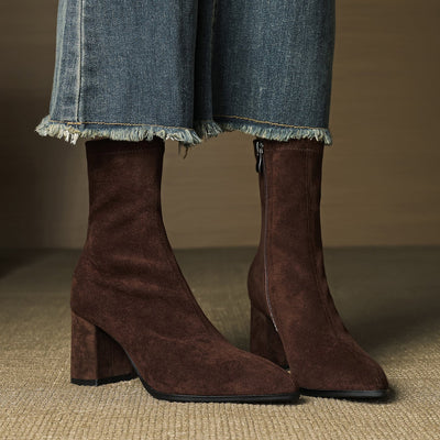 Zara | Luxe Suede Ankle Boots