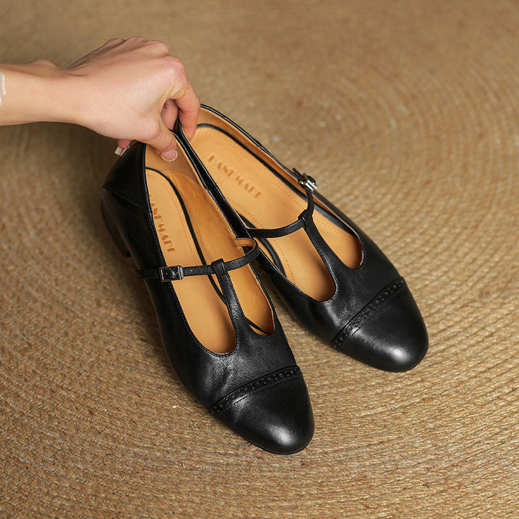 Ella | Luxe Leather Ballet Flats