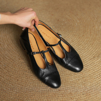 Ella | Luxe Leather Ballet Flats