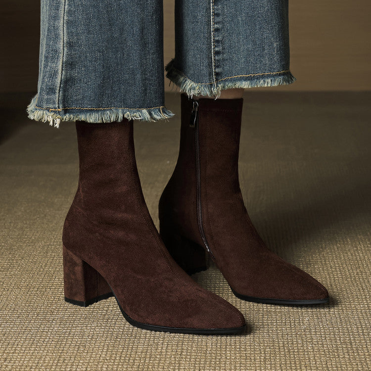 Zara | Luxe Suede Ankle Boots
