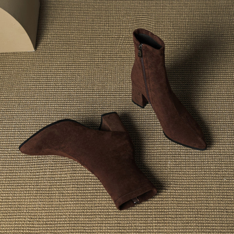 Zara | Luxe Suede Ankle Boots