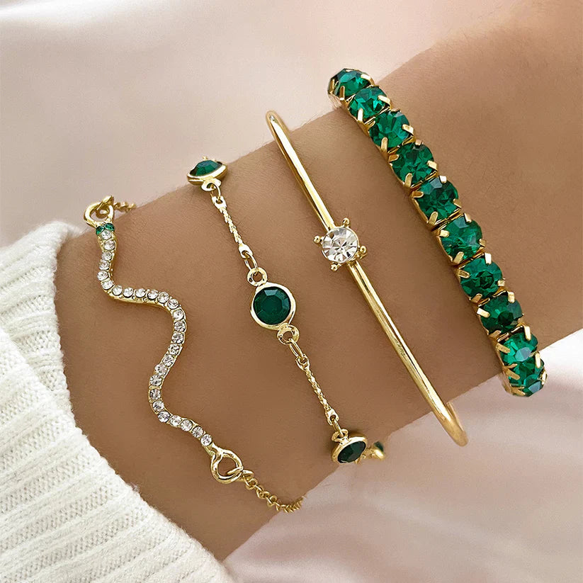 Jadea | Elegant Green Gemstone Bracelets