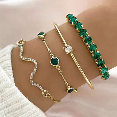 Jadea | Elegant Green Gemstone Bracelets
