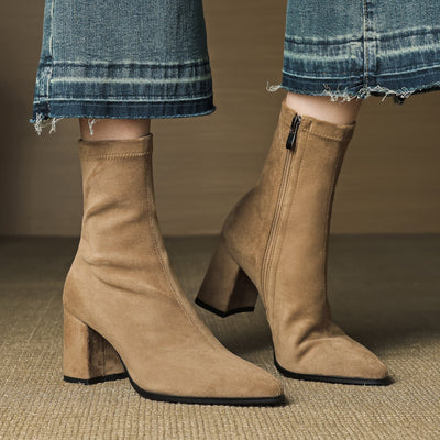 Zara | Luxe Suede Ankle Boots