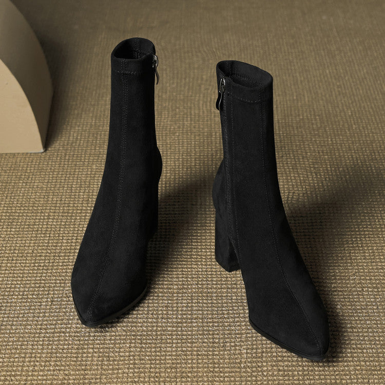 Zara | Luxe Suede Ankle Boots