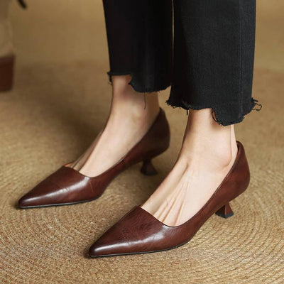 Nora | Chic Leather Heels