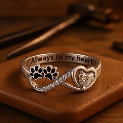 Pawtastic | Zirconia Heart Infinity Ring