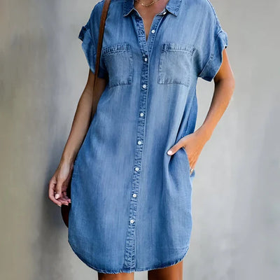 Nia | Casual Denim Belly Dress
